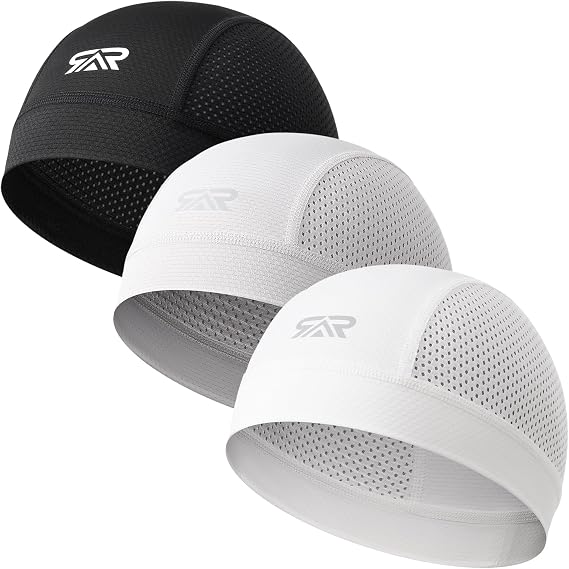 3-Pack Breathable Mesh Skull Cap Sweat Control Helmet Liner - skull helmet