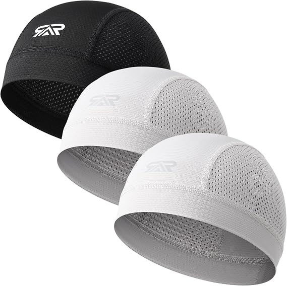 3-Pack Breathable Mesh Skull Cap Sweat Control Helmet Liner - skull helmet