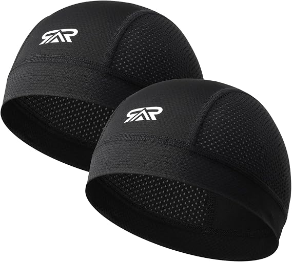 SUNMECI 2-Pack Breathable Skull Cap Mesh Helmet Liner for Men Women - skull helmet