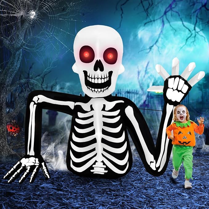 6FT Halloween Inflatable Groundbreaker Skeleton Outdoor Decoration - skeleton