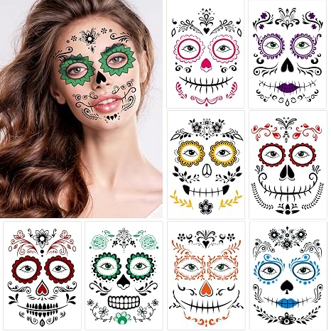 Ceiba Tree Day of Dead Tattoos - skull sticker