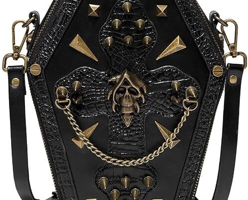 KOTORA Crossbody Bag Small Shoulder Purse Handbag Phone Bag Skull Gothic Festival Halloween Accessory Holiday Party Gift