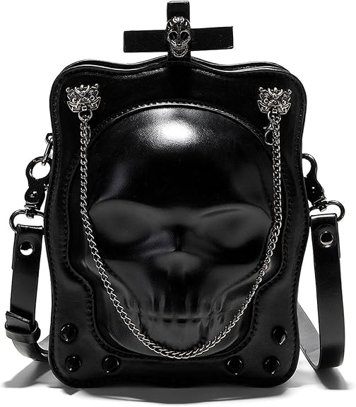 KOTORA Crossbody Bag Small Shoulder Purse Handbag Phone Bag Skull Gothic Festival Halloween Accessory Holiday Party Gift - sugar skull handbags for sale