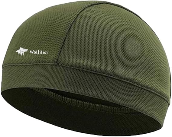Cooling Skull Cap Helmet Liner, Lightweight Mesh Running Hat, Fits Under Helmet Cycling Motorcycle, Sweat Liner for Men Women - skull helmet