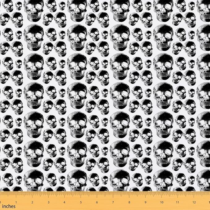 Erosebridal Sugar Skull Pattern Fabric by The Yard Abstract Soft - skull coaster