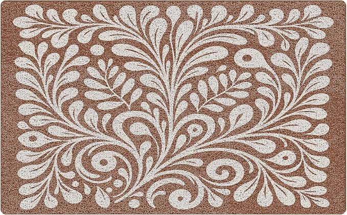 Mexican Door Mat,Terracotta Decor,Mexican Home Decor Welcome Doormat for Front Door Porch Entryway Indoor Outdoor Outside, Brown Bath Mat, 17×30 Inch