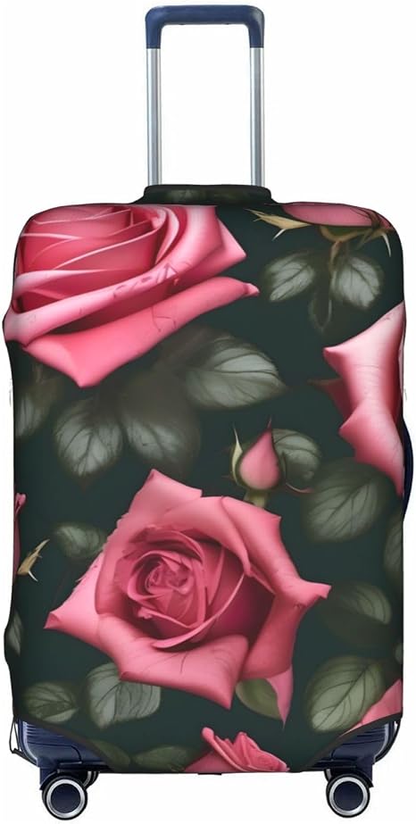 Rose Skull Eyes Print Suitcase Coverâ€“travel Luggage Cover With Elasticity For Suitcases (S/M/L/Xl Sizes) - skull suitcase