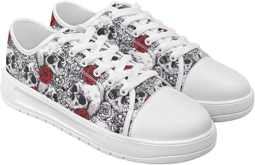 Women’s Lace Up Low Top Canvas Shoes Fashion Casual Round Toe Sneakers Hands Free No Laces Barefoot Shoes US5.5-13.5
