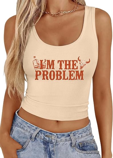 SFHFY Western Tank Top for Women: Cowgirl Shirts Country Concert Outfits - skull tank tops