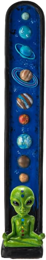 Pacific Giftware Colorful Alien Plante Incense Burner Galactic Explorer Resin Incense Burner with Alien Figurine Home Decor - skull incense burner