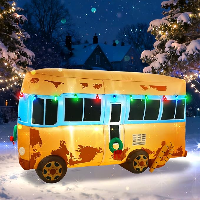 Christmas Inflatable Outdoor Decorations, 7FT Giant RV Blow Up Yard Decoration, Built-in LED Lights Inflatables Xmas Holiday Décor for Indoor Outside Lawn Garden - skull inflatable