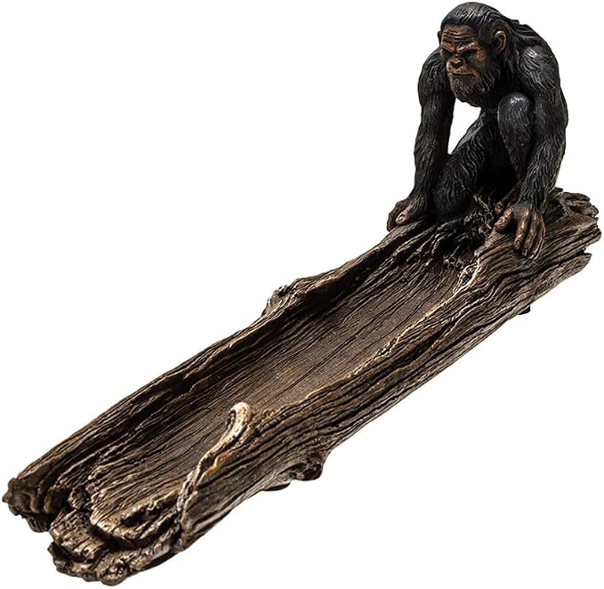 Pacific Giftware Sasquatch Bigfoot Gorilla Ape on Log Incense Stick Burner Holder for Nature Inspired Driftwood Design Aromatherapy Polyresin Home Decor 3.5" H - skull incense burner