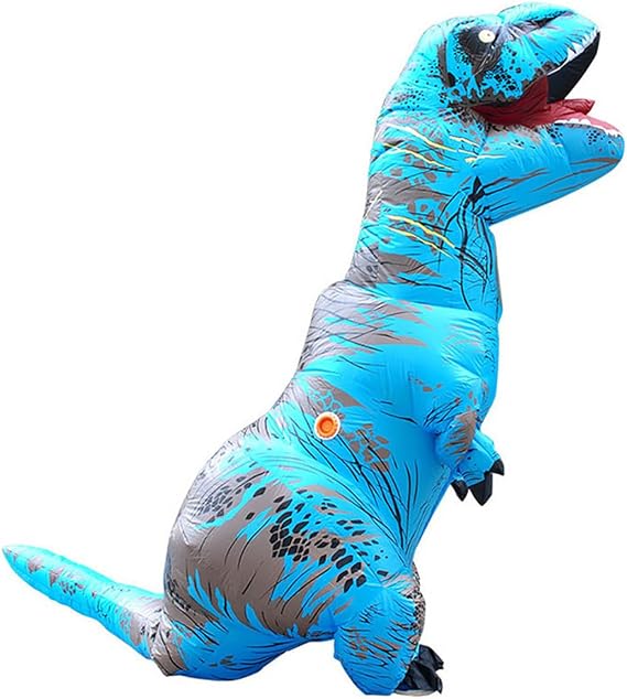 Funny Inflatable Dinosaur Costume for Adult and Kids,Blow Up Dinosaur Costume for Halloween Cosplay Party - skull inflatable