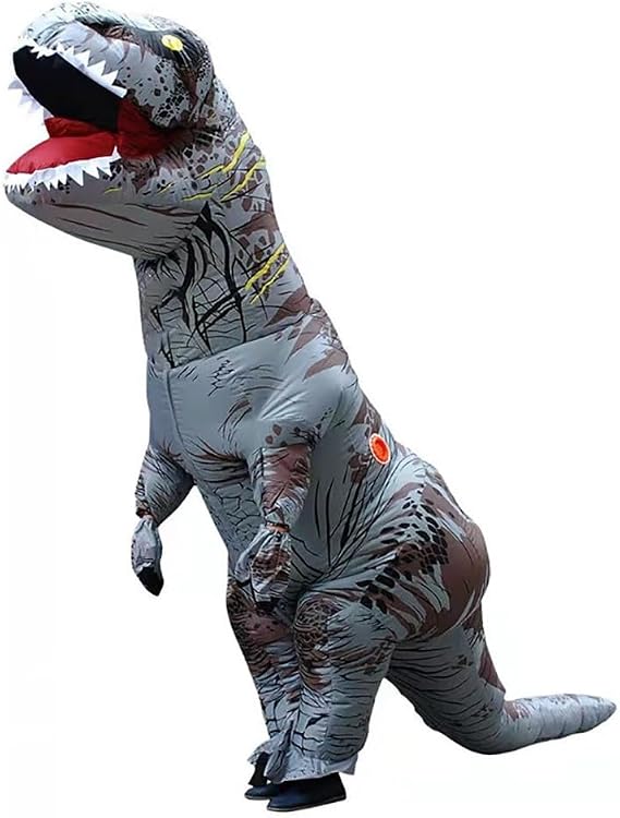 Funny Inflatable Dinosaur Costume for Adult and Kids,Blow Up Dinosaur Costume for Halloween Cosplay Party - skull inflatable