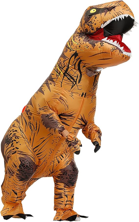 Funny Inflatable Dinosaur Costume for Adult and Kids,Blow Up Dinosaur Costume for Halloween Cosplay Party