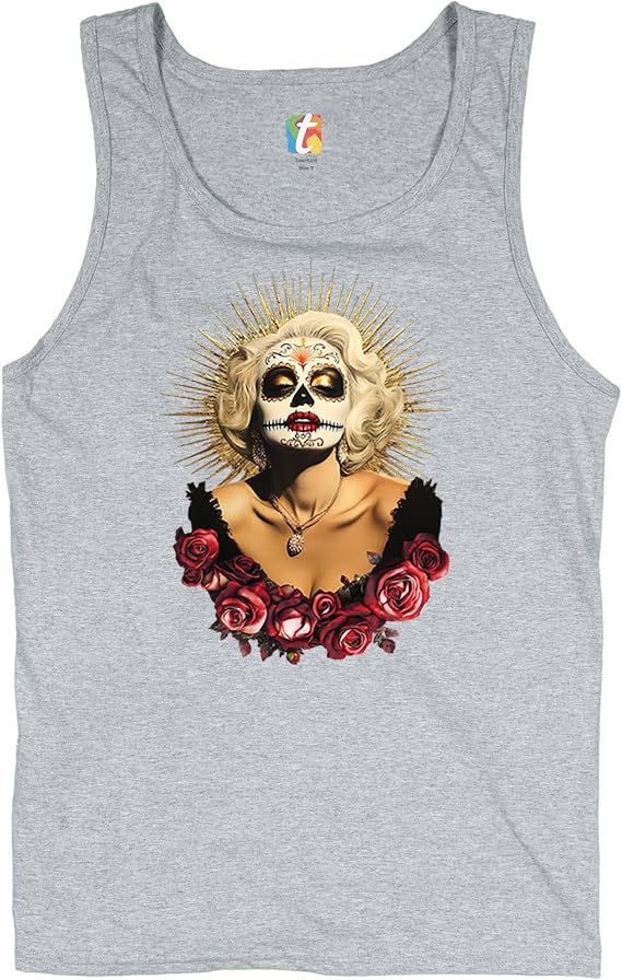 Golden Age Sugar Skull Men's T-Shirt Day of Dead Rose Beauty Dia de Los Muertos Mexico Holiday Floral Calavera Men's Tee - skull sweatshirts