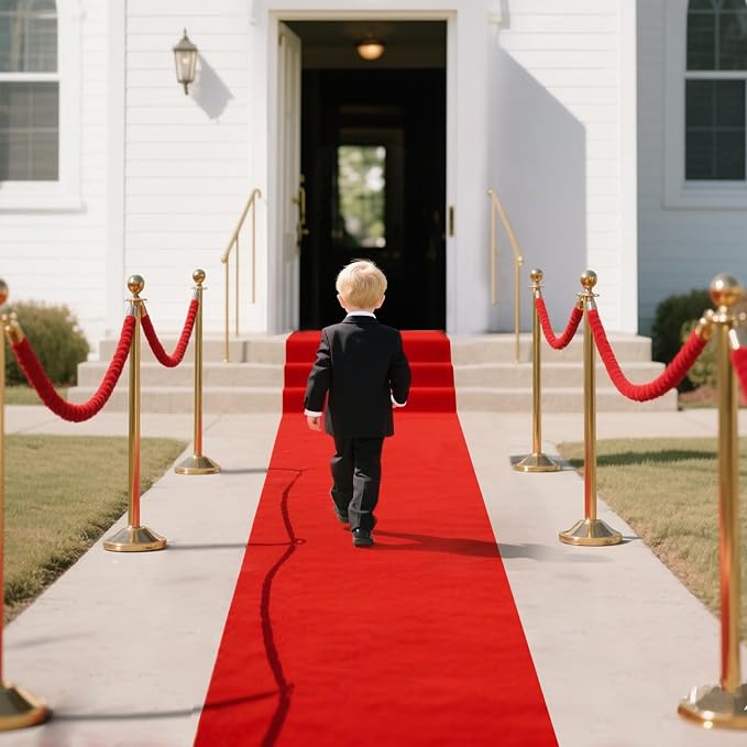 Red Carpet Runner Rug for Party 150gsm 1.3x15FT Thickness Red Rug Runner with 1 Pack Carpet Tape for Wedding Outdoor Accessories, Wedding Party Hallway Rug - skull carpet