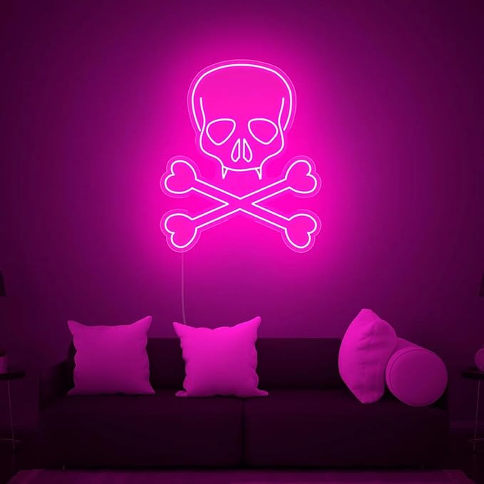 skull – LED Neon Sign, Wall Decor, Wall Sign, Neon Lights Halloween Decor