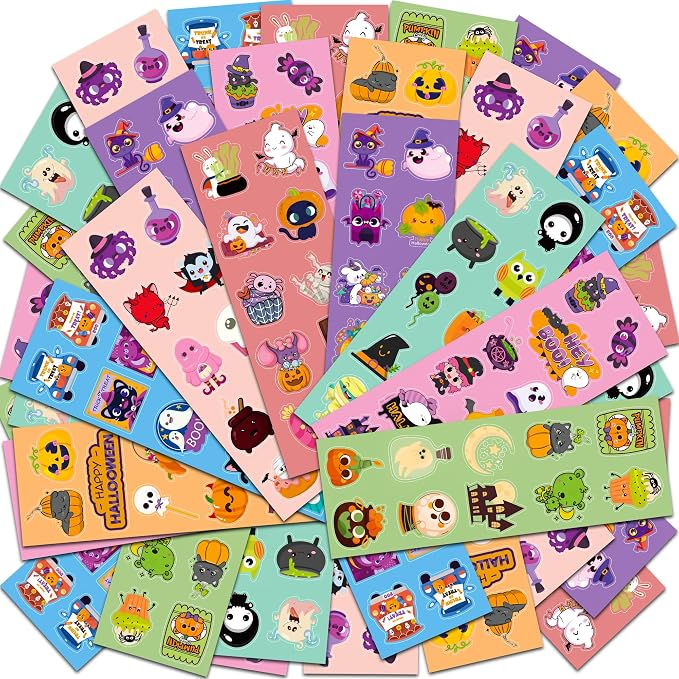 Halloween Stickers, Halloween Party Favors,Stickers for Kids,Party Supplies - skull sticker