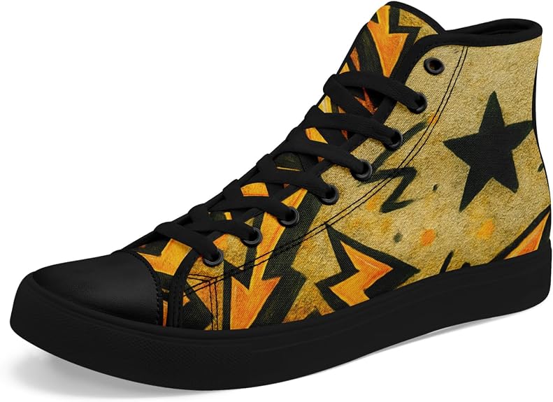 Unisex Graffiti High-Top Canvas Sneakers Stylish Streetwear Colorful Canvas Shoes for Women Comfortable Casual Walking Shoes - sugar skull boots