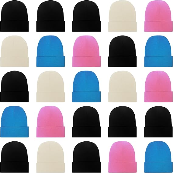 25 Pack Winter Beanie Hats Bulk for Men Women, Wholesale Knit Beanies Cold Weather Skull Caps - skull jacket