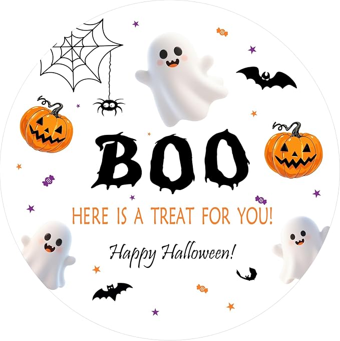 60pcs Happy Halloween Stickers for Kids 2 Inch - skull sticker