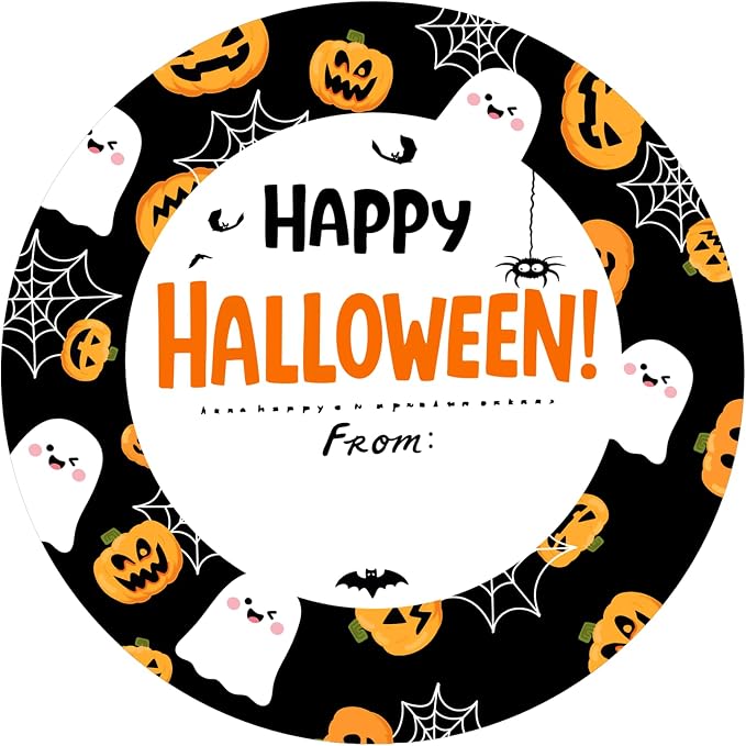 60pcs Happy Halloween Stickers for Kids - skull sticker