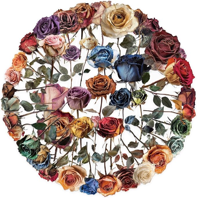 50PCS Dried Roses Stickers Aesthetic PET Transparent Stickers Vintage Gothic Flower Decals Waterproof Decorative Decals for Scrapbook DIY Crafts Album Bullet Journal Planner Water Bottles Phone Cases - skull sticker