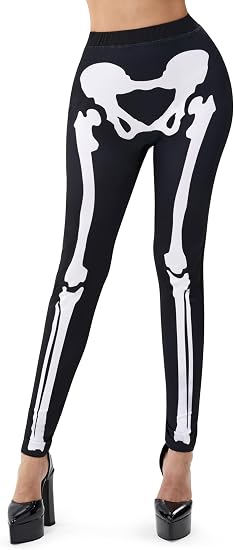 Spooktacular Creations Halloween Women Skeleton Leggings, Skeleton Pants, Tights, Halloween Women Adult 2025 - skull leggings