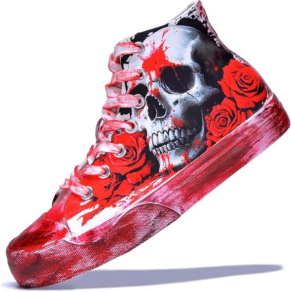 Gothic Skull Shoes Women Fashion Sneakers Men’s Punk Cosplay Shoes