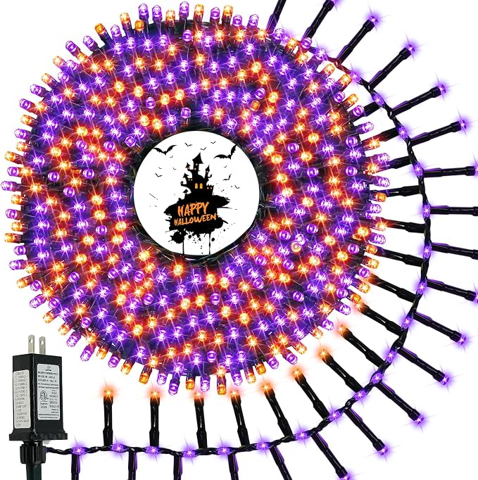 800 LED Halloween Tree Lights, Flowing Twinkling Cluster Lights Outdoor - string light