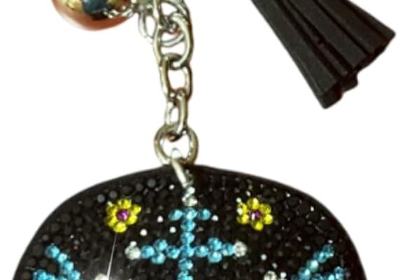 Popfizzy Double Sided Keychains for Women and Girls, Sparkly Bling Purse Charm, Rhinestone Bag Charm, Cool Gifts for Women