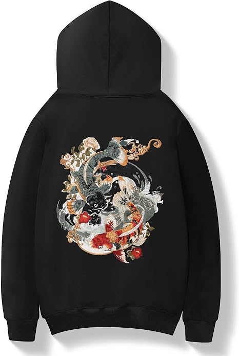 Niepce Inc Novelty Graphic Embroidered Hoodies for Men - skull hoodie