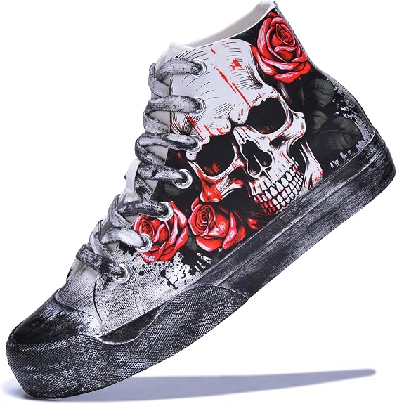 Gothic Skull Shoes Women Fashion Sneakers Men’s Punk Cosplay Shoes