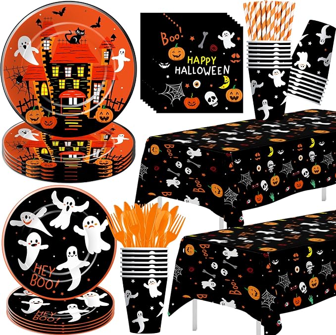 Halloween Party Decorations Supplies for Kids Birthday Baby Shower - skull plate