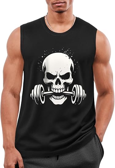 Flafens Tank Tops Men – Sleeveless Shirts for Men Graphic Cotton Mens Tank Tops Summer Fashion Casual Loose Fit Tanktop