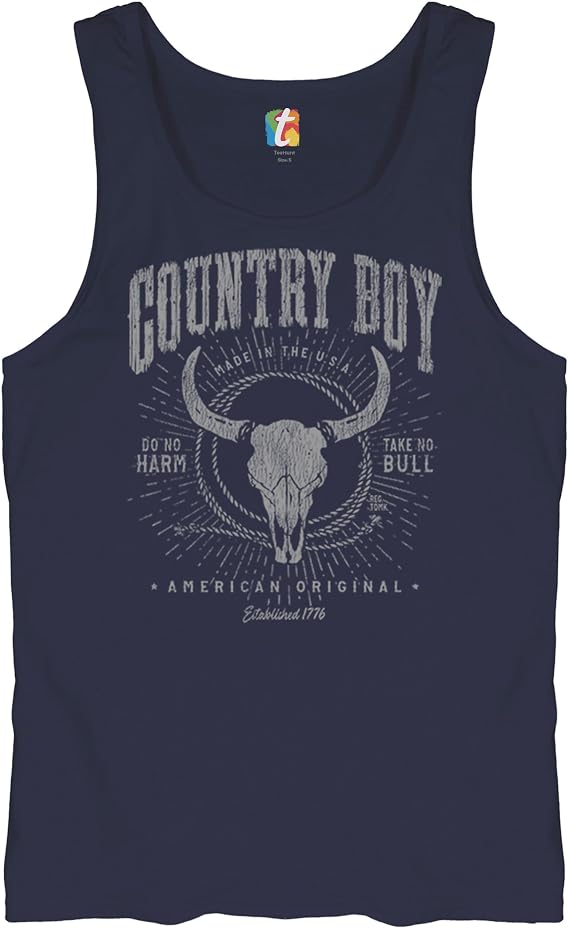 American Country Boy Men's Graphic T-Shirts and Tank Tops - skull tank tops