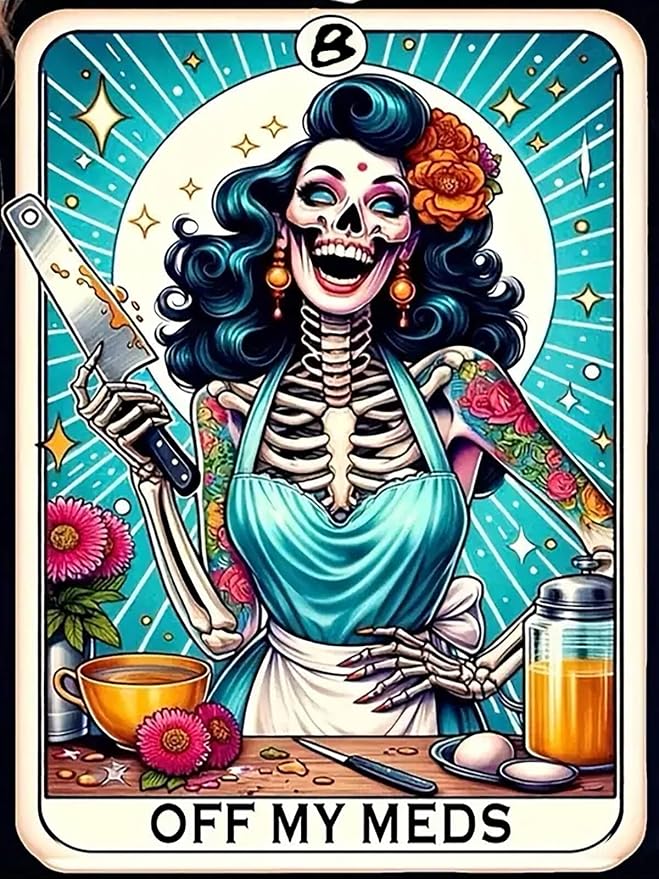 5D Skull Skeleton Chef Diamond Art kits for Adults Beginners 12x 16Inch