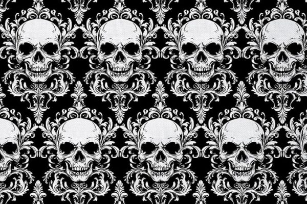 jejeloiu Sugar Skull Fabric by The Yard Boys Girls 1 Yard Bohemia Boho