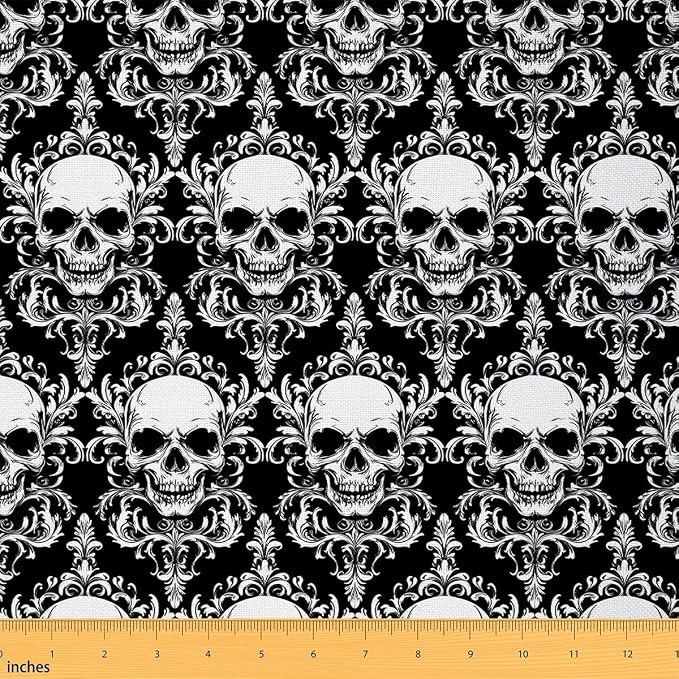 jejeloiu Sugar Skull Fabric by The Yard Boys Girls 1 Yard Bohemia Boho - sugar skull handbags for sale