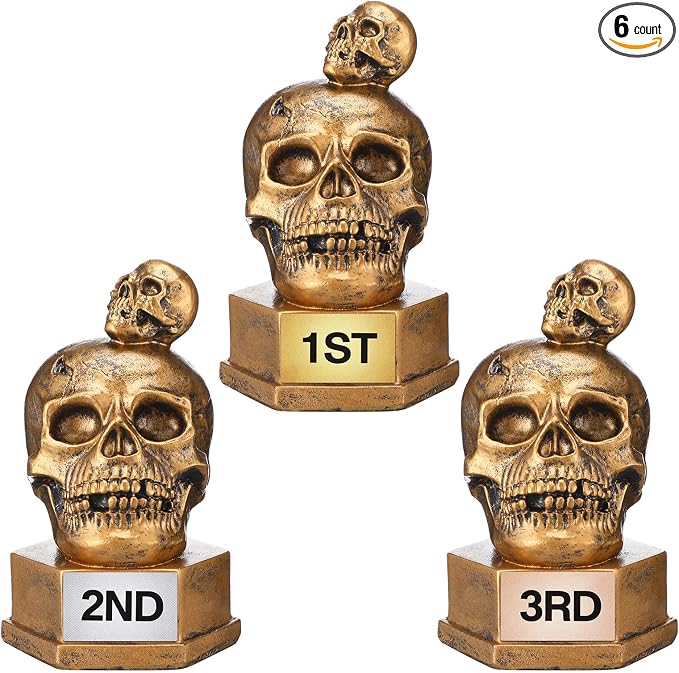3 Pcs Halloween Trophy Best Costume Contest 1st 2rd 3nd Trophies Award - sugar skull costume
