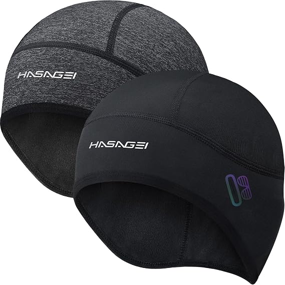 HASAGEI Winter Thermal Skull Cap for Men Windproof Helmet Liner with Full Ear Coverage & Eyewear Slots, Cycling Motorcycle - skull helmet