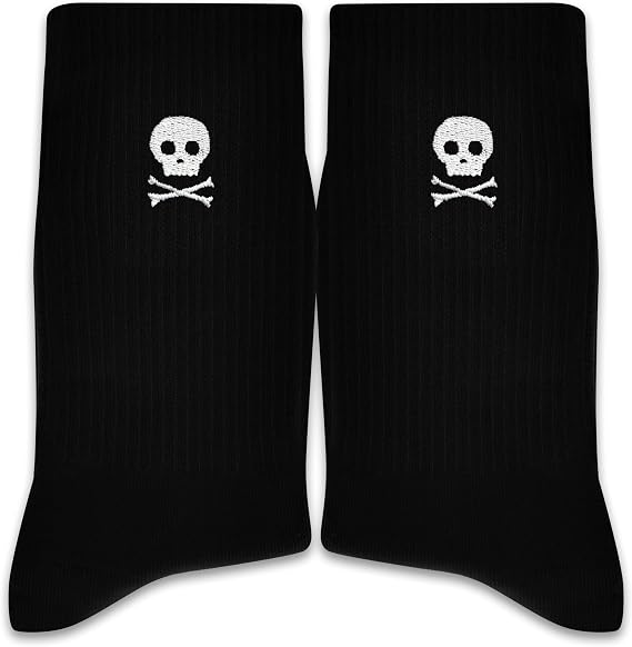 Funny Skeleton Bone Embroidered Socks - Funny Halloween Socks for Women&Men.(016) - sugar skull costume