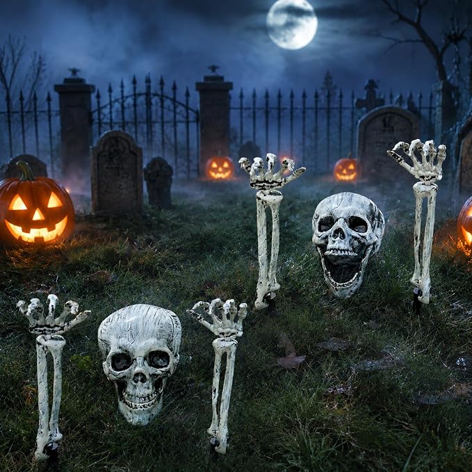2-3 Pack Realistic Halloween Skeleton Stakes Decorations Outdoor for Yard - skeleton