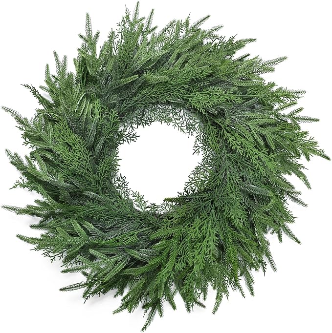 26 Inch Christmas Wreath for Front Door Artificial Pine Wreaths for Table Wall Window Indoor Outdoor Christmas Decoration - skull wreath