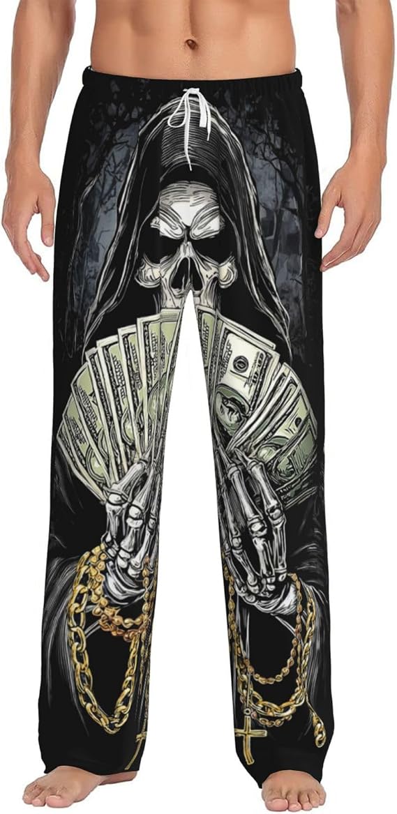 Men’s Pajama Pants Ultra Lightweight Sleep Lounge Pants Pjs Bottoms Sleepwear Bottoms with Pocket Drawstring