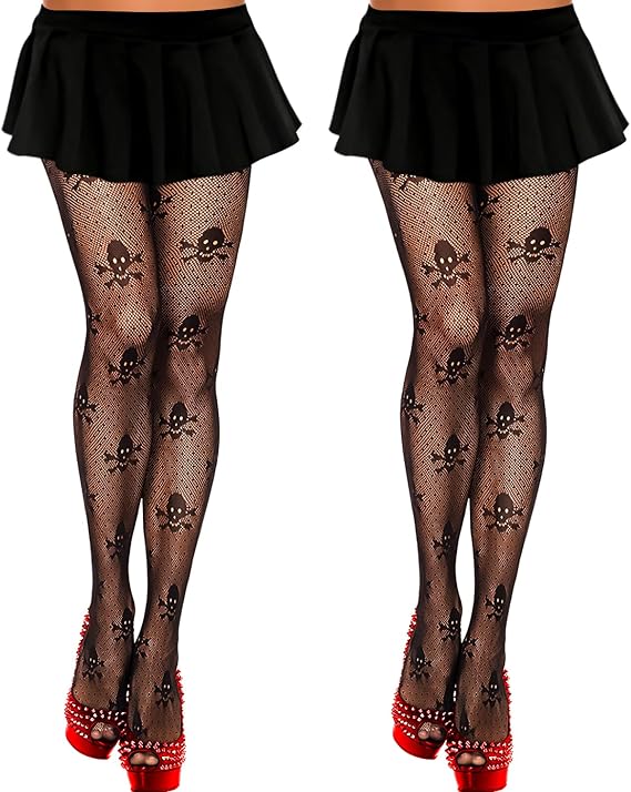 Women's Flames Fishnets Tights Goth Stockings Flames Tights Fence Net Pantyhose Goth Mesh Stockings Flames - sugar skull dress