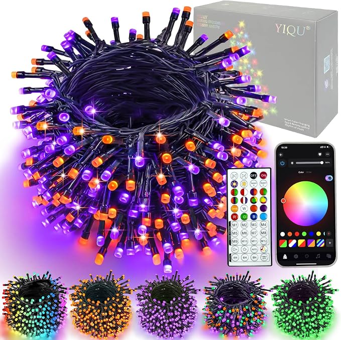 Smart Color Changing Christmas Halloween Tree Light String 79 FT 200 LED - string light