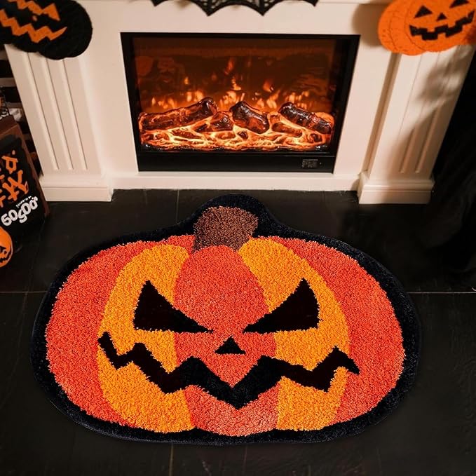 Halloween Bathroom Rug 23.*14in Bathrooms Decor Front Door Mat Carpet for Shower Home Bedroom