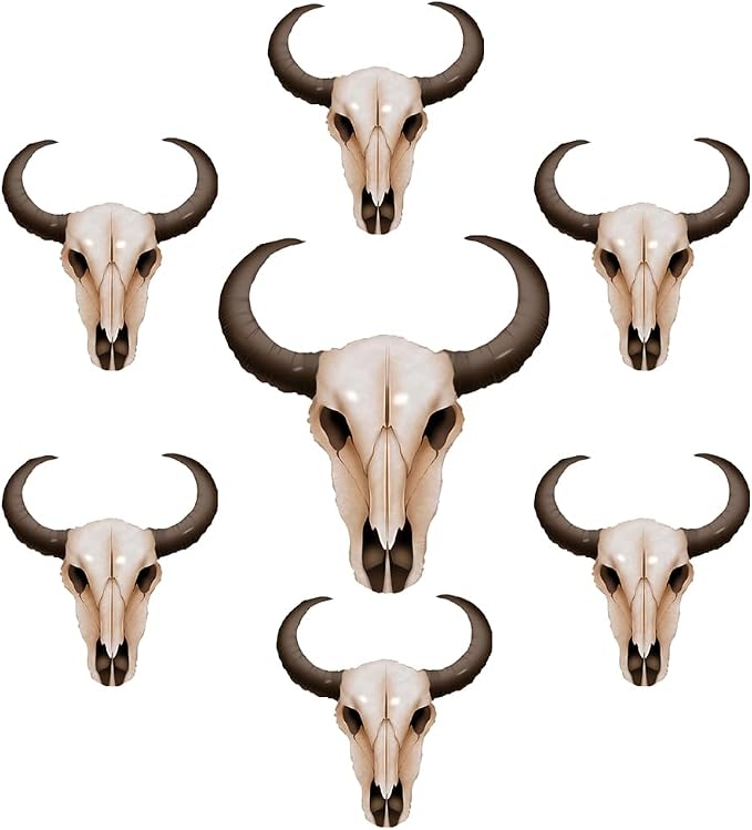 37 Inch Western Long Horn Cow Skull Foil Mylar Balloons for Cowboy Cowgirl Rodeo Bachelorette Themed Longhorn Party Balloons Arch Wall Decor Birthday Party Decorations Supplies for Adults - skull inflatable